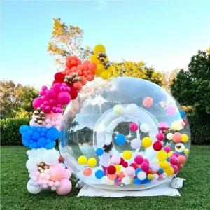 China Transparent Inflatable Bubble Tent 100% PVC Bubble House With Blower supplier