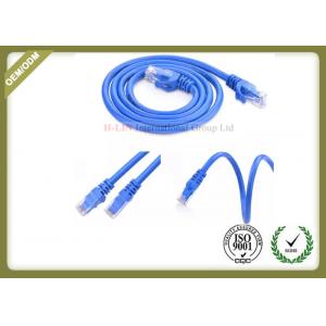 China Blue Color Cat6 Network Patch Cord 24AWG With RJ45 Plug Connector supplier