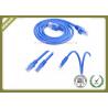 Blue Color Cat6 Network Patch Cord 24AWG With RJ45 Plug Connector