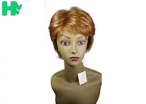 Natural Straight Short Synthetic Wigs / Non Lace Front Wigs Non - Remy Hair