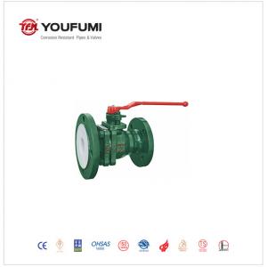 China RF Flanged PFA Lined Ball Valve SUS304 80A PTFE Lined Refining Use supplier
