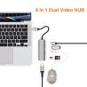 China 6 In 1 USB C To 4K HDMI Video Extender Adapter With USB A Data Port Card Reader Power Delivery wholesale