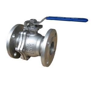 China Two Way Stainless Steel Flanged Ball Valve , Stem Reduced Bore Ball Valve Class 300 supplier