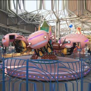 China Funny Amusement Park Rides Carzy Dance Ride 6 Caoches FRP Floor supplier