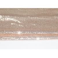 China Champagne Gold Flat Shine Sequin Fabric For Formal Dress With High Color Fastness on sale