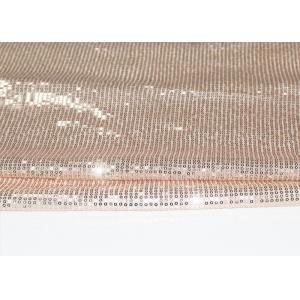 Champagne Gold Flat Shine Sequin Fabric For Formal Dress With High Color Fastness