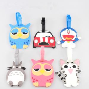Custom personalized luggage tag low price silicone luggage tag wholesale OEM made PVC