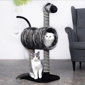 China ODM bonito sustentável Cat Scratcher Tree da zebra supplier