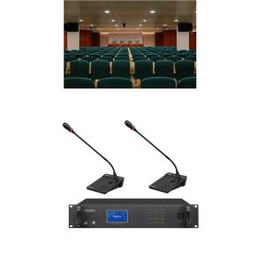 PLL Synthesized Wireless Audio Conference System XLR Output 60m Receiving Range