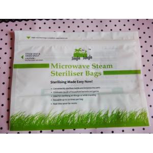 high temperature microwave steam steriliser bags/zipper plastic microwavable pouch