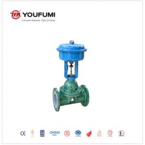 China Fluoroplastic PTFE Lined Diaphragm Valve Casted Steel Pneumatic Operated supplier