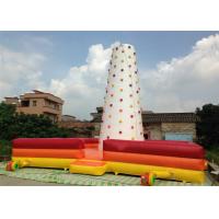 China Children Inflatable Climbing Mountain 9 X 9 X 8m white inflatable rock climbing wall with fence around on sale