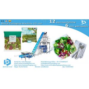 Weighing packaging machinery for fresh vegetable, leaf salad, leafy greens