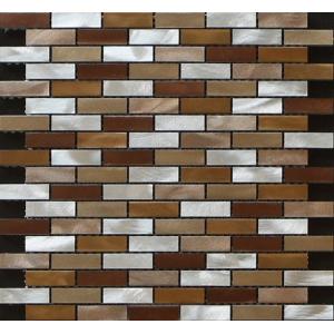 China Classic brown metal mosaic tile puzzle pattern perfect for office decoration supplier