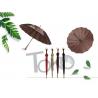 Wooden Unbreakable Walking Stick Umbrella Auto Open 190T Polyester Fabric