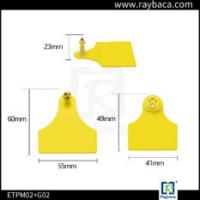 China Durable Yellow Color Visual Cow Female Tag With Customized Laser Printing on sale