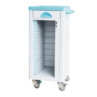 China ABS Material Cart Holder Medical Instrument Trolley Patient Records Storage Movable on sale