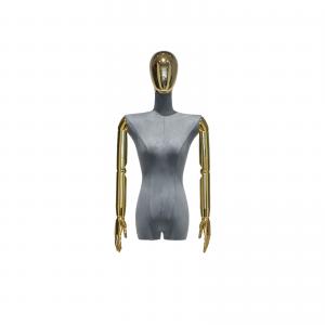 Fashion Half Body Female Mannequin , 80cm Bust Half Mannequin With Head