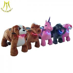 China Hansel  hot sale safari ride on toy/ coin operated walking animal children game equipment supplier