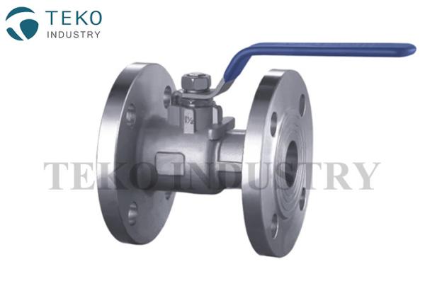 Lever Manual Operation SS Flanged End Ball Valve One Piece Body With Standard Bore