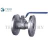 Lever Manual Operation SS Flanged End Ball Valve One Piece Body With Standard Bore