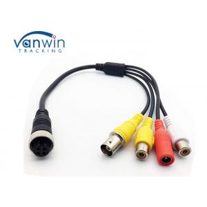 Bare Copper Wire DVR Accessories Aviation Female To 2 RCA Jack BNC Female DC Male Adapter M12