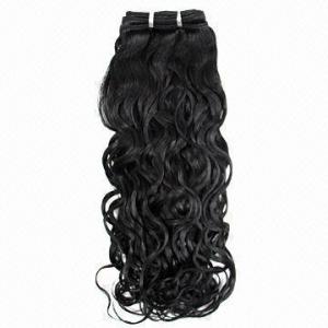 China Human Hair Weave in 1b# Color, Curly Texture, with Special Hair Treatment Technology on sale 