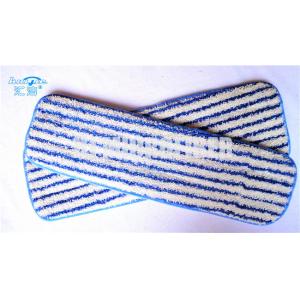 Blue White Stripe Dyed Yarn Microfiber Twist Mop Heads Eco friendly , 500gsm Density