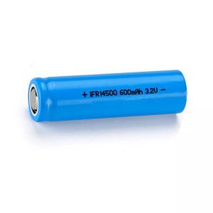 China 14500 Rechargeable Lithium Lifepo4 Battery Li Iron Phosphate Battery 3.2V 600mAh supplier