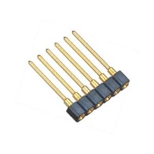 WCON 2.54 mm Round Pin Header Singer Row 180°DIP H=3.0 PPS length 8.3mm  black ROHS