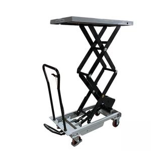 Hot Sales Mobile 800Kg Payload Capacity Platform 1010mm * 520mm Manual Scissor Lifter Tables Max Height 1410mm