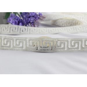 China Irregular Graph 100% Cotton Lace Fabric Trim For Garment By The Yard Water Soluble supplier