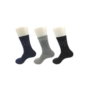 China Black OEM Service Cotton Dress Socks With Fiber / Cashmere / Organic Cotton supplier