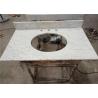 China Customized Prefab Bathroom Vanity Tops Italian Carrara White Marble wholesale