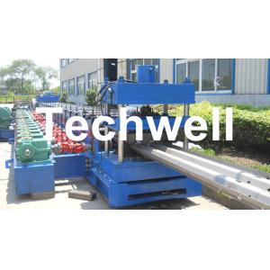 China 15KW Highway Guardrail Roll Forming Machine With 7 Rollers Leveling For W Beam Guardrail supplier