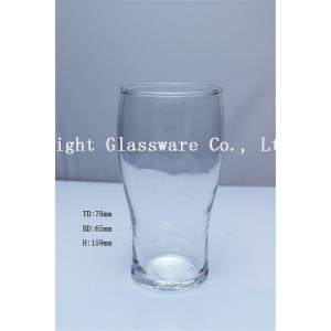 China high quality machine blown glass beer cup wholesale, wine glass supplier