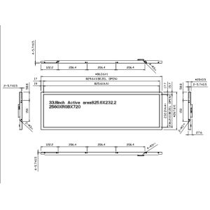 China 室外用 33.8 インチ QHD LCD パネル RV338FBM-N00 700 cd/m2 照明 supplier