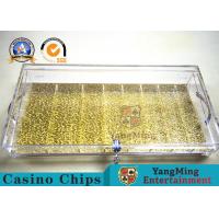 China High-Quality Transparent Acrylic 8 Grid With Lock Chip Box Gambling Poker Table Round Square Combination Gold Wire Hand on sale