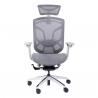 Grey White Dvary Swivel Chairs High Back Mesh Ergonomic Office Chair