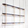 China SGS 3 Layer Gold Aluminum Metal Frame Wall Shelf 820mm For Home Decor wholesale