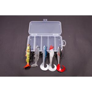 Rubber Lead Equipped Fish Set Fishing Lure Baits 5 Pcs/Box Multicolor