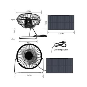 China Rechargeable Power Solar Panel Energy Solar Electric Fan Lanterns Home Camping Solar Fan Led Light supplier