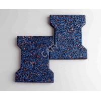 China 200x160mm Interlocking Rubber Pavers Floor Mat Impact Absorbing on sale