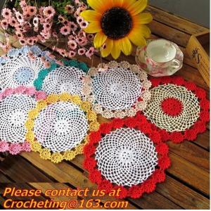 Multi Round Hand Made Crochet doily/placemat coasters/placemat set/shabby chic/place mats