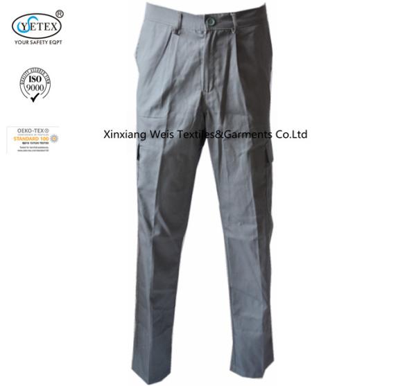 Khaki Cotton Arc Flash Fire Resistant Pants With Multiple Tool Pockets