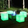 China Multi Color Charging Light Up Cube Seat White Forested Shell 4 Flash Modes wholesale