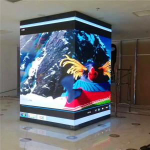 China Seamless Corner Curved LED Video Wall , Exhibition LED Display Soft Module supplier