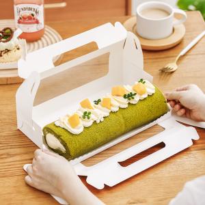 Custom Wholesale Disposable Food Packaging Box Swiss Roll Cake Box Supply