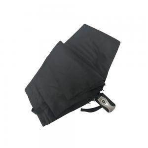 China Mens Business Auto Open Close Umbrella Windproof With Pu Leather Bag In Black Color supplier
