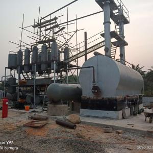 Black Engine Oil Recycling Plant For Diesel Oil Transformation